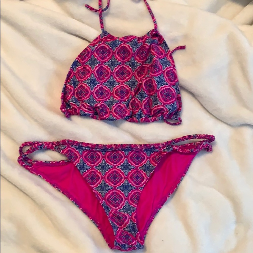 Tribal print swimsuit/ halter top